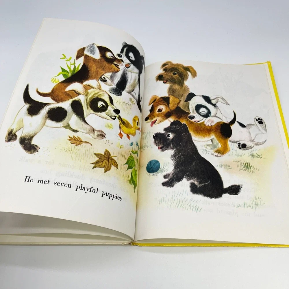Vintage Golden Press The Fuzzy Duckling Book Kids OS Illustrated Farm Retro